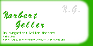 norbert geller business card